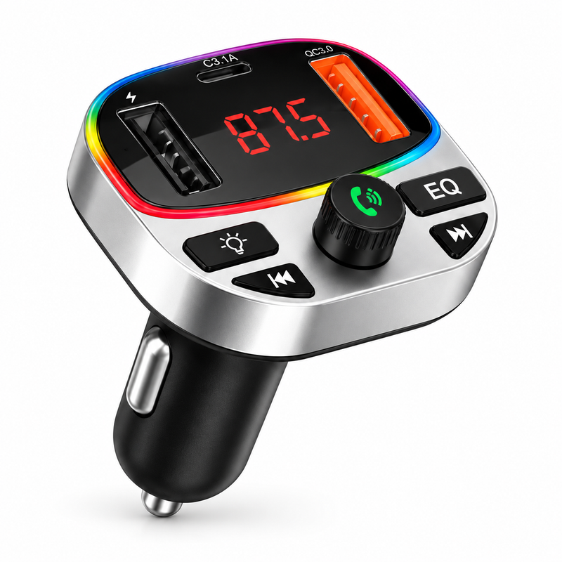 PZX T8s Car FM Player Multifunction Wireless 25W PD